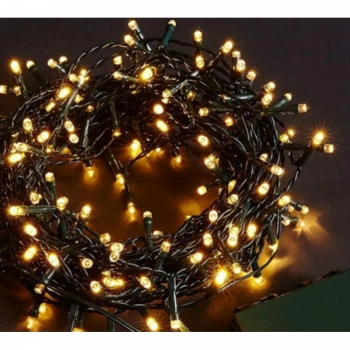 10m 100 Led Boncuk Lamba Gün Işığı Siyah Kablo