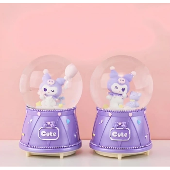 Kuromi Işıklı Müzikli Kar Küresi Orta Boy Model 3