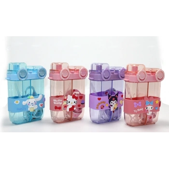 My Melody Çift Bölmeli Pipetli Suluk