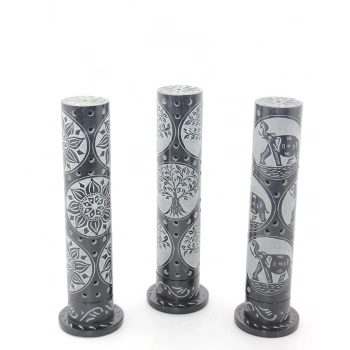 Obsidian Taşı İşlemeli Kule Tütsülük Model 2