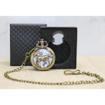 Özel Kutulu At Tasarımı Köstekli Saat