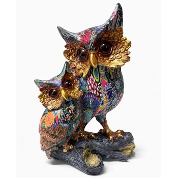 Özel Tasarım Polyester İkili Baykuş