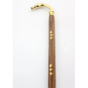 Pirinç At Büstü Baston Model 2