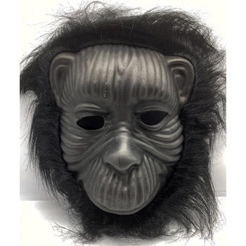 Siyah Eva Goril Maskesi Peluş Tüylü Orangutan Model