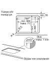 Bosch PPQ7A6B10 75 cm Cam Ankastre Gazlı Ocak Siyah