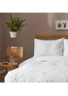 Karaca Home Lily %100 Pamuk Çift Kişilik Nakışlı Nevresim Takımı