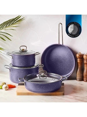 Karaca Biogranit Steel Plus 7 Parça Tencere Seti Mor