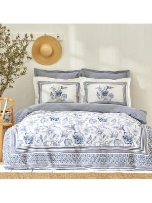 Karaca Home Estrela %100 Pamuk Çift Kişilik Nevresim Takımı Mavi