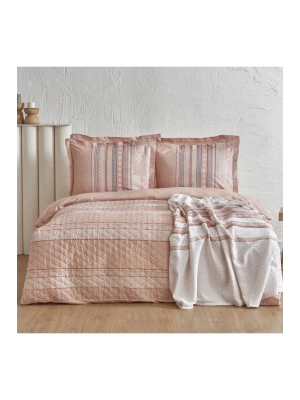 Karaca Home Keira Summer Set Çift Kişlik Pikeli Takımı Somon