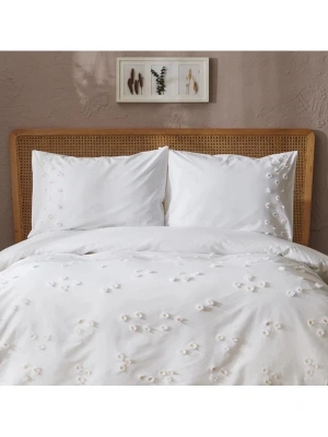 Karaca Home Lily %100 Pamuk Çift Kişilik Nakışlı Nevresim Takımı