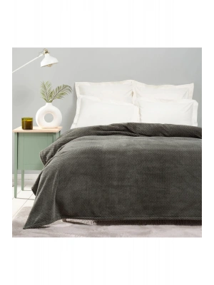 Karaca Home Theoline Haki Çift Kişilik Wellsoft Jakar Battaniye