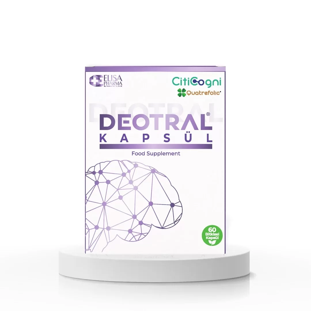 Deotral 60 Kapsül, Sitikolin, Fosfatidilserin, Folik Asit, B Vitamini İçeren Gıda Takviyesi