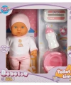 1030141 Sesli Bebelou Tuvalet Zamanı Bebek Seti 32 cm -Sunman