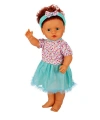 1060011 Lila Sesli Saçlı Et Bebek 60 cm