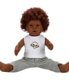 1060091 Dada Kıvırcık Saçlı Bebek 60 cm -Sunman
