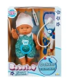 30111 Bebelou Doktor Zamanı Sesli Bebek Seti 35 cm -Sunman(Ürün oyuncaktır)