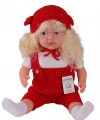 5214 60 CM TRİKOLU TULUMLU SAÇLI BÜYÜK BEBEK