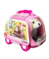 JND-6802 Taşıma Araba Çantalı Hareketli Pilli Köpek Set -Vardem Oyuncak
