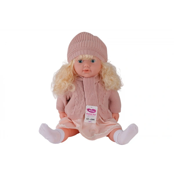 7959 60 CM TRİKOLU HIRKALI SAÇLI BÜYÜK BEBEK