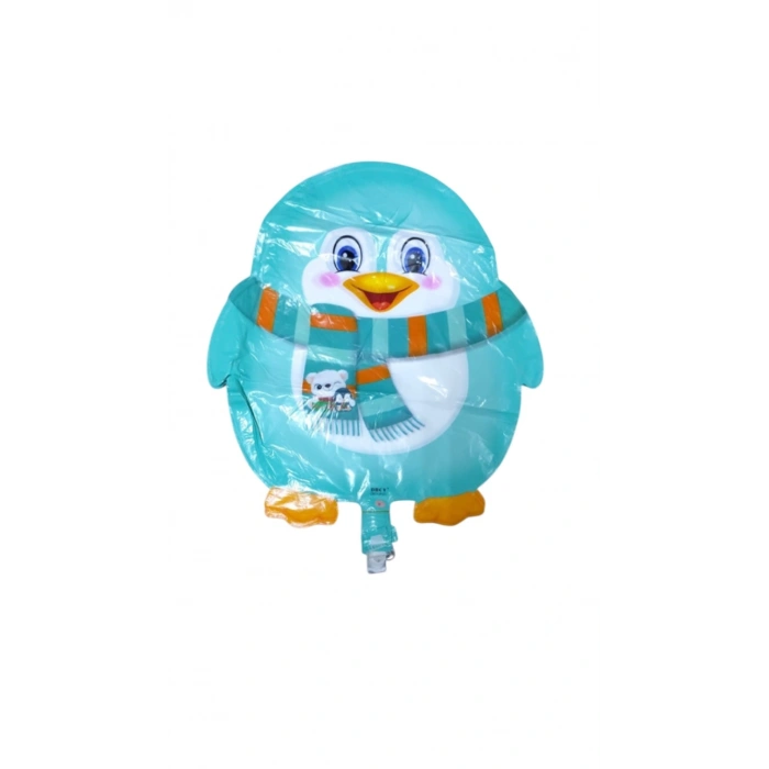 Folyo Balon 50li paketler mavi penguen