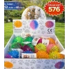 Toptan 12li Paket Işıklı ve Dikenli Kirpi Top Seti - Renkli Köpek ve Stres Oyuncağı