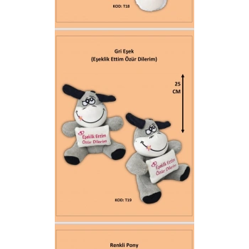 sevimli eşek peluş25 cm