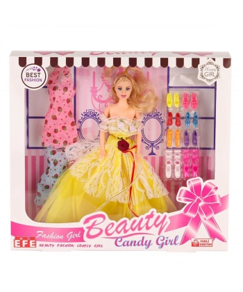 207 Ayakkabı Setli Candy Girl Bebek -Efe Toys