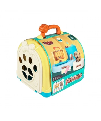 JND-3615 Taşıma Çantalı Hareketli Pilli Köpek Set (Pet Shop) -Vardem Oyuncak
