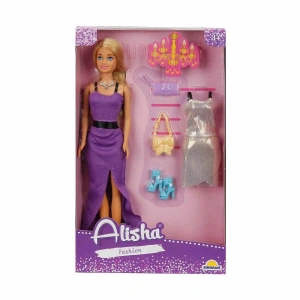 3393 SUN-RST-SIS Minik Alisha Yedek Kıyafetli Bebek Set 29 cm - Sunman