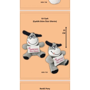 sevimli eşek peluş25 cm
