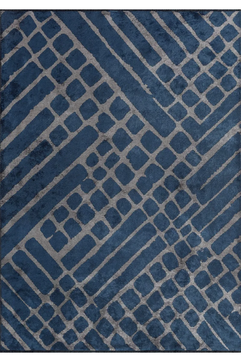 VG Sardes Gri - Lacivert Halı