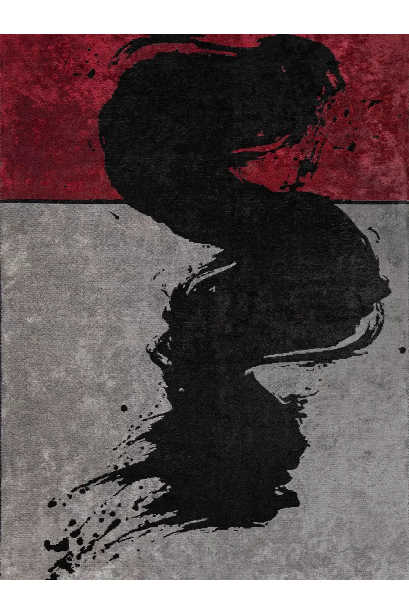 VG Sen Siyah - Kırmızı - Krem Halı