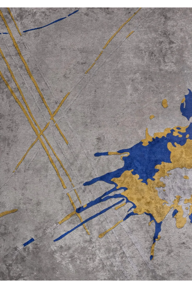 VG Joan Saks Mavisi- Hardal- Açık Krem- Krem Halı