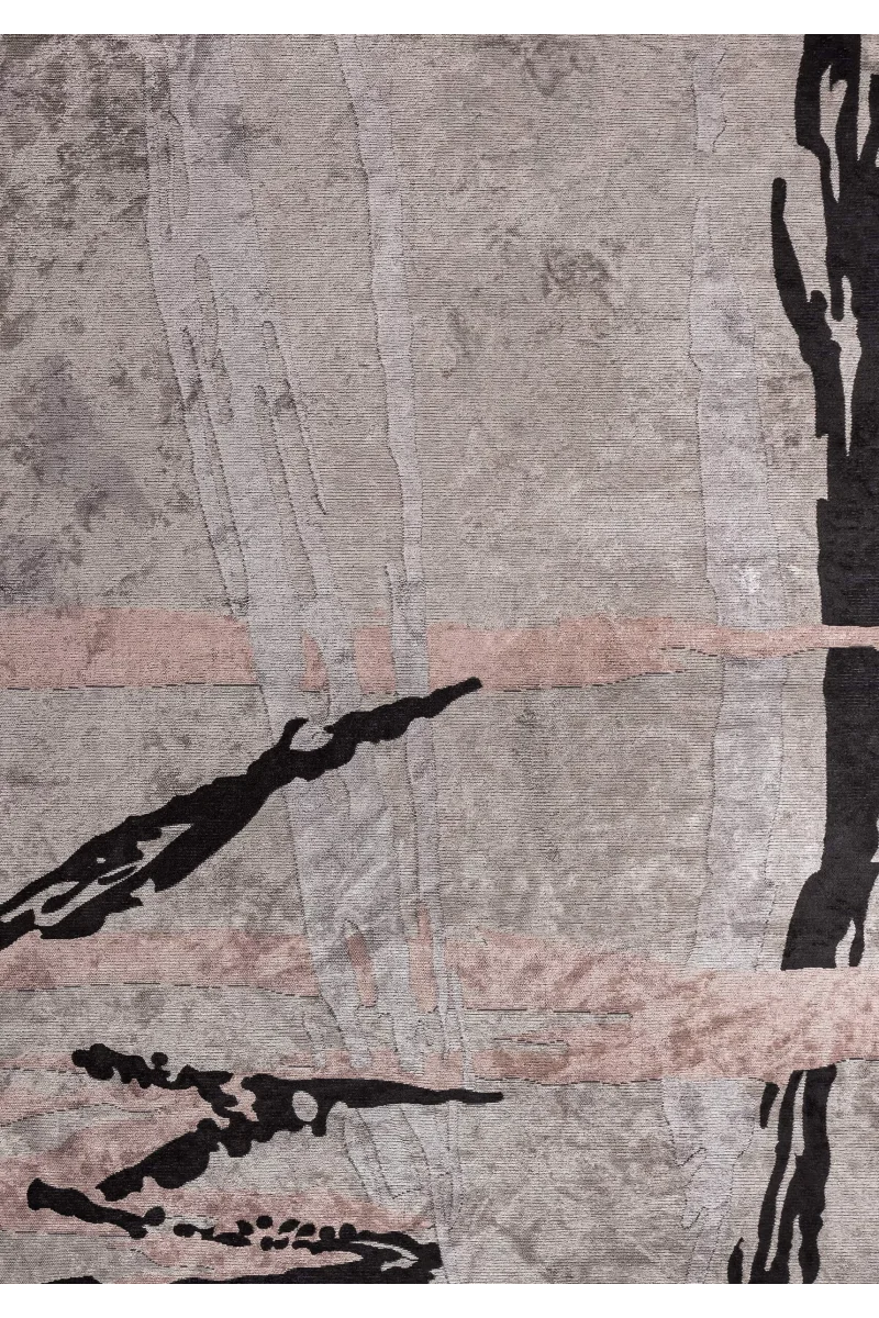 VG Jungle Siyah - Bakır - Krem - Açık Gri Halı