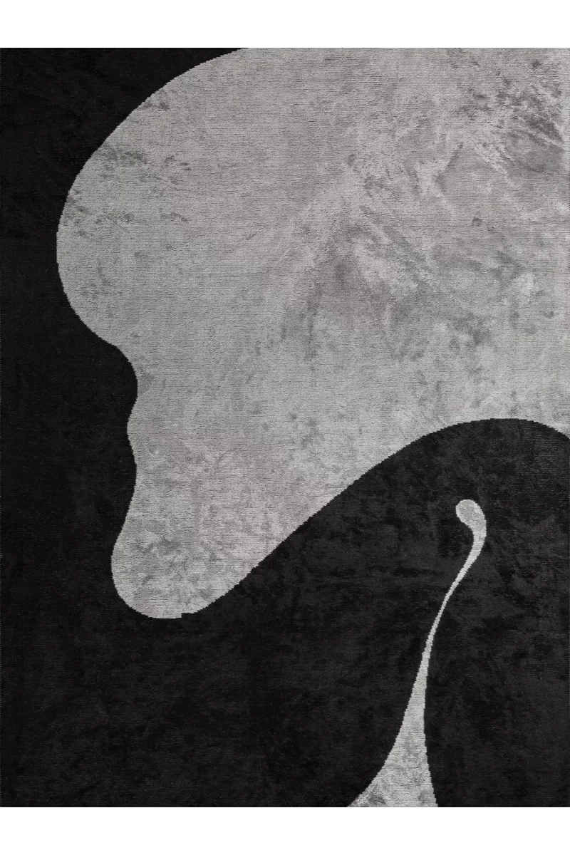 VG Pavoda Siyah - Açık Krem Halı