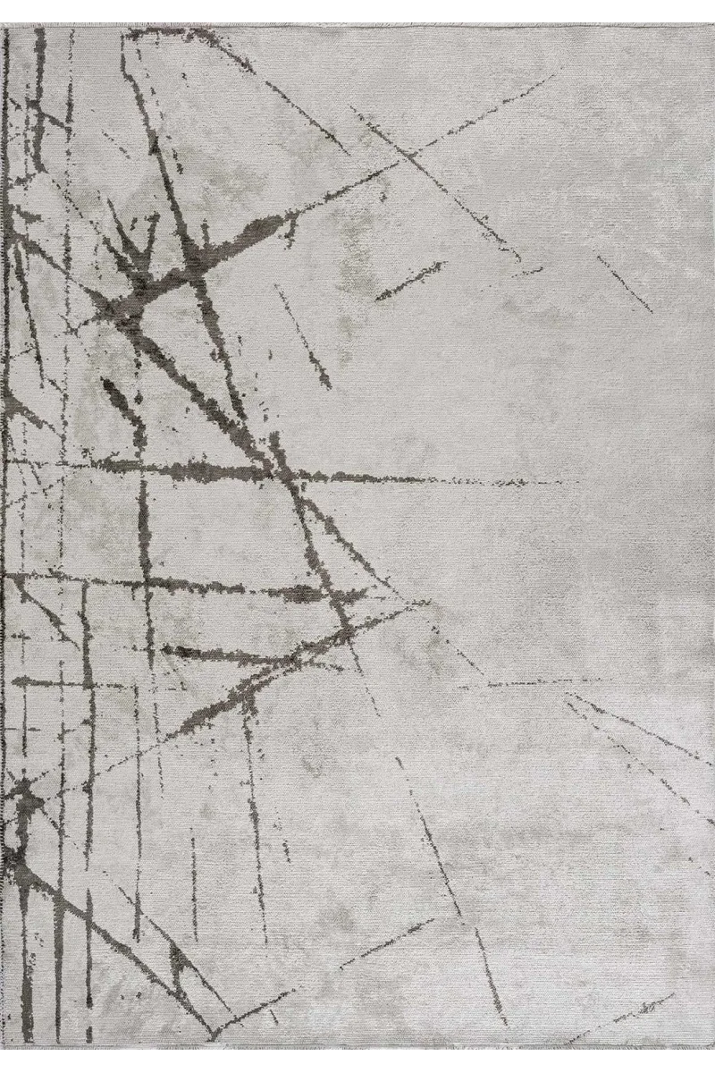 VG Crack Koyu Gri - Ekru Halı