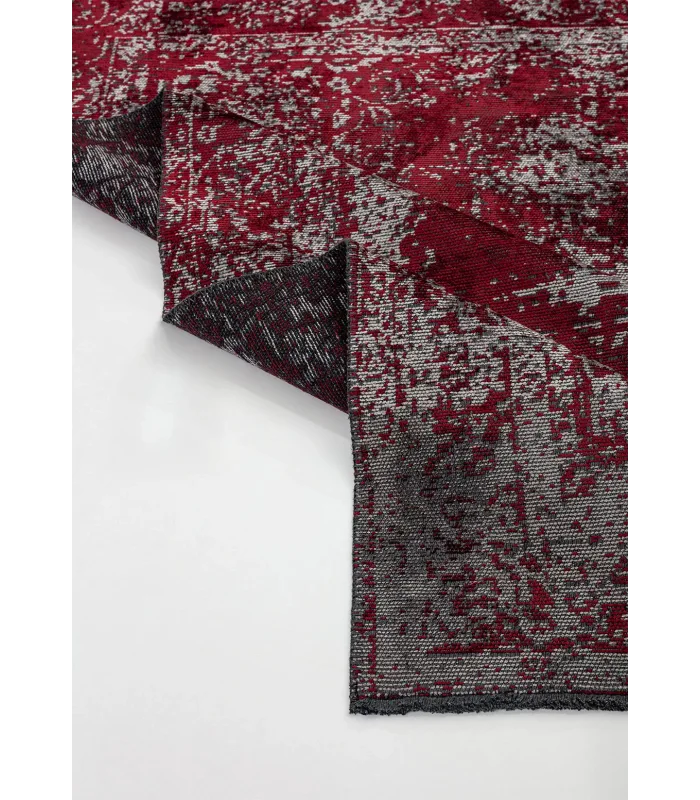Medallion Gri - Kırmızı Halı