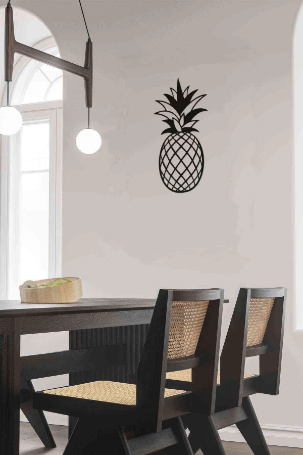 Lazer Kesim Dekoratif Tablo Ahşap Duvar Süsü Ananas