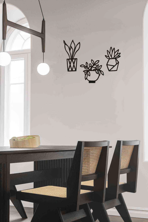 Çiçek Flowers Motifli Mdf Tablo Wall Art