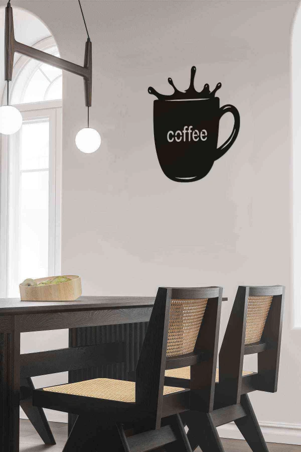 Coffee Lazer Kesim Dekoratif Tablo Ahşap Duvar Süsü