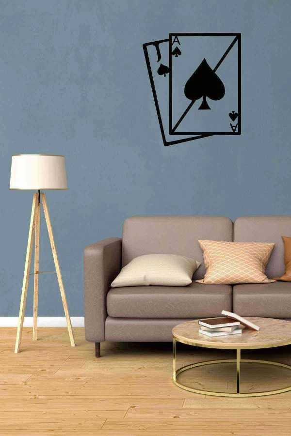 As Bacak Iskambil Figürlü Ahşap Lazer Duvar Dekoru Tablo Mdf