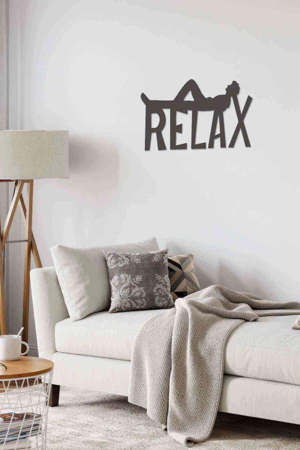 Relax Figürlü Ahşap Lazer Duvar Dekoru Tablo Mdf