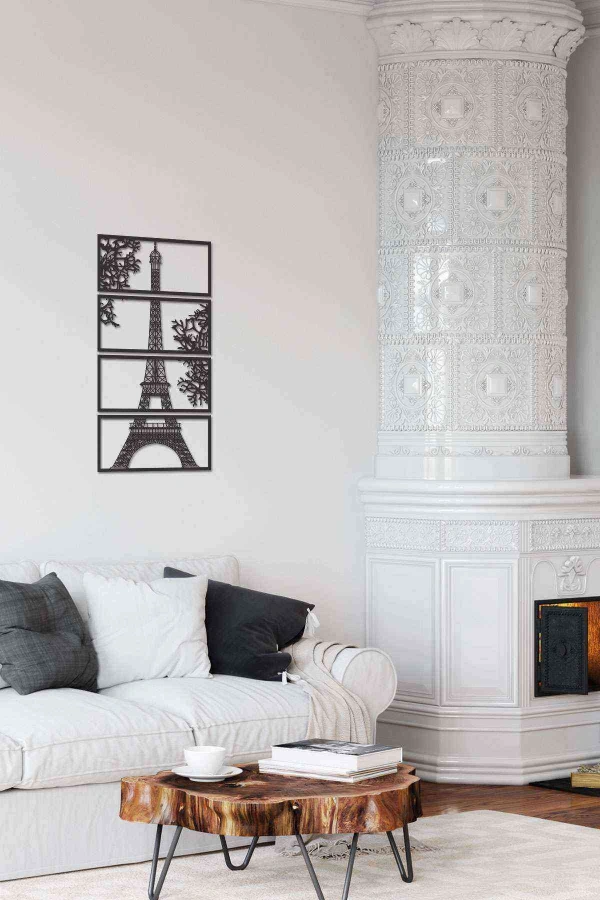 Eyfel Kulesi 3d Mdf Ahşap Tablo Evinize Ofisinize Yeni Tarz Wall Art