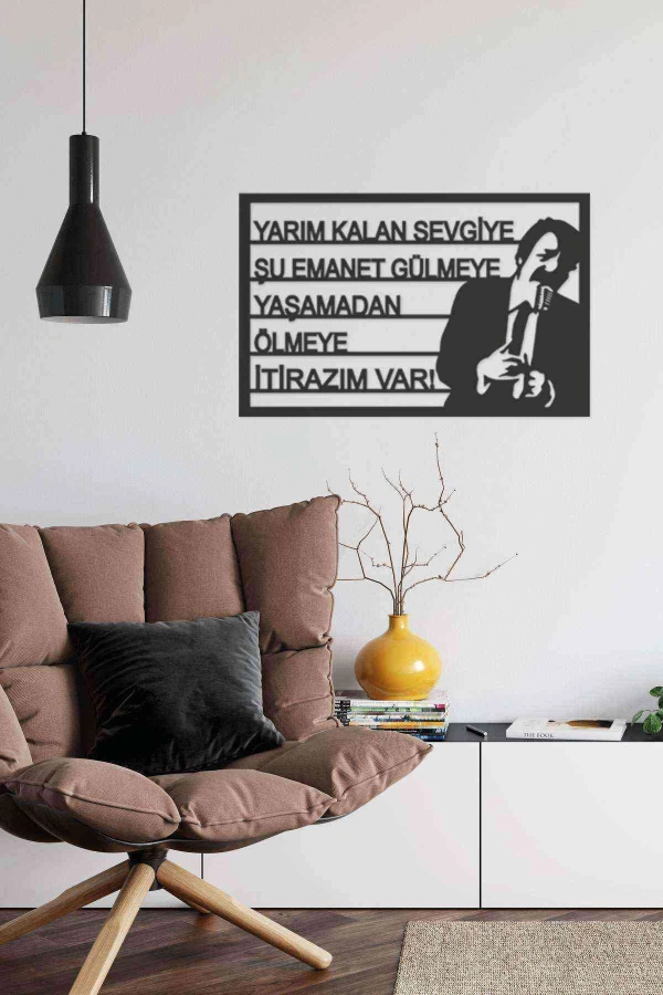 Müslüm Gürses Silüetli Mdf Tablo Evinize Ofisinize Yeni Tarz Wall