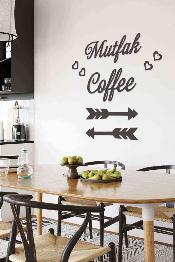 Mutfak Coffee Seti 3d Mdf Tablo Evinize Ofisinize Yeni Tarz Wall