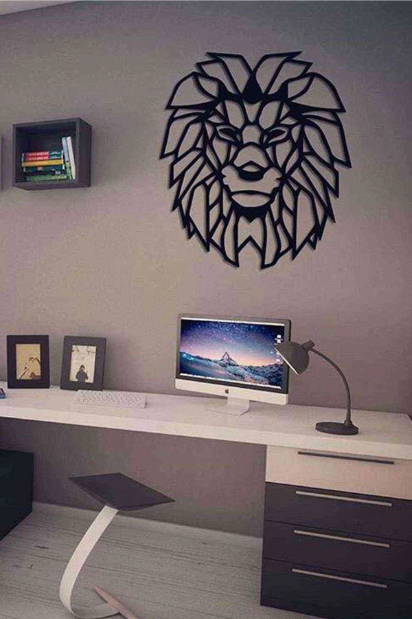 Aslan Figürlü 3d Mdf Tablo