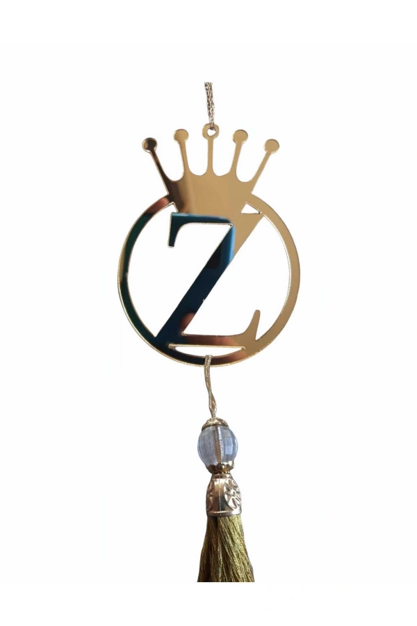 Z Yazılı Ayna Pleksi Araba Dikiz Aynası Süsü Gold