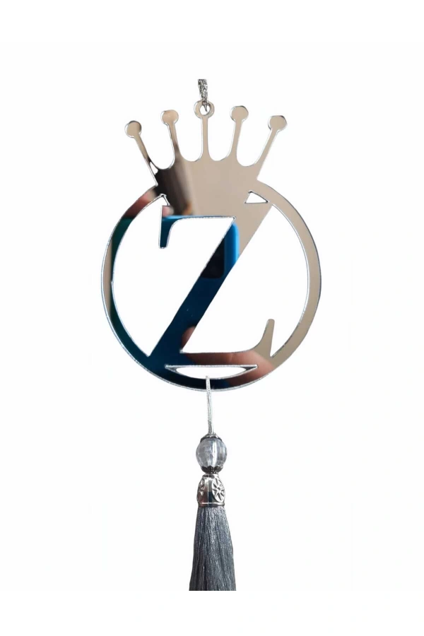 Z Yazılı Ayna Pleksi Araba Dikiz Aynası Süsü Gümüş