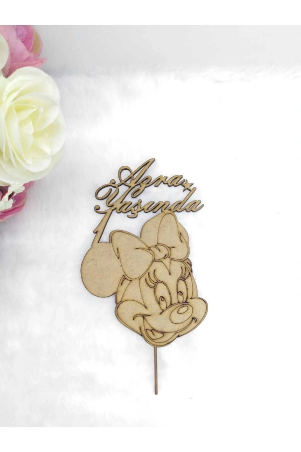 Happy Birthday Pasta Süsü Ahşap 15x15 cm