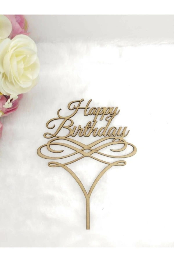 Happy Birthday Pasta Süsü Ahşap